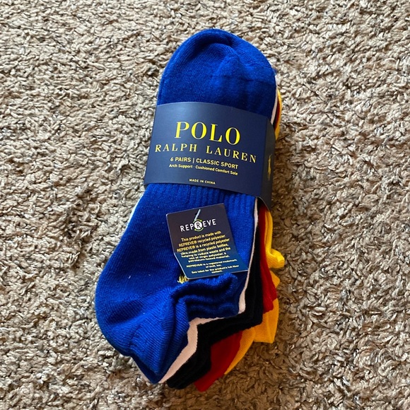 Men’s Polo Ralph Lauren 6 Pack Socks - Picture 2 of 4